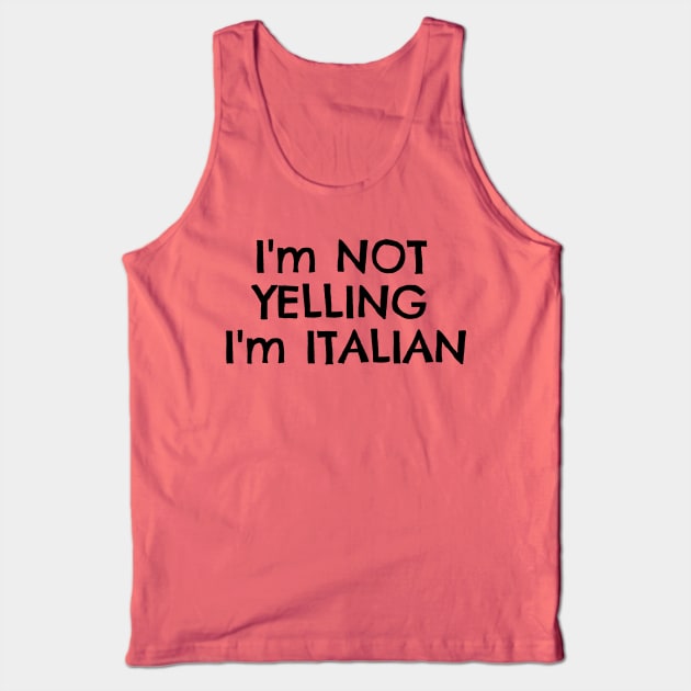 Funny Italy Typography Italian T-Shirts Tank Top by Anthony88